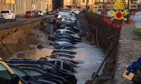 佛罗伦萨惊现200米天坑吞下多辆小汽车
