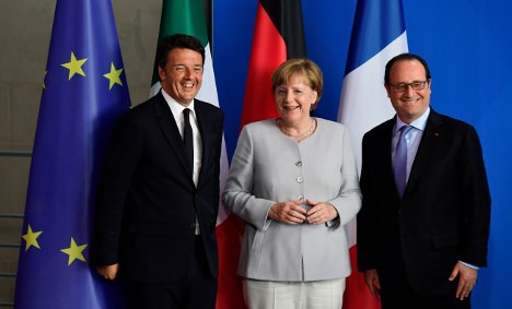 德国法国和意大利领导人举行欧盟未来发展方向的关键会谈