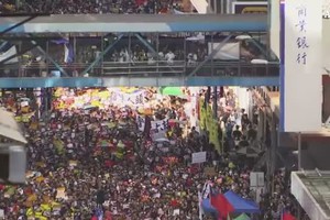 Hong Kong, migliaia in corteo contro la legge pro-Cina (ANSA)