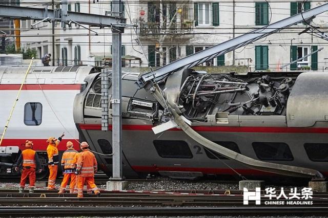 意大利至瑞士的火车脱轨 乘客受伤