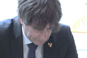 Puigdemont al Parlamento europeo (ANSA)